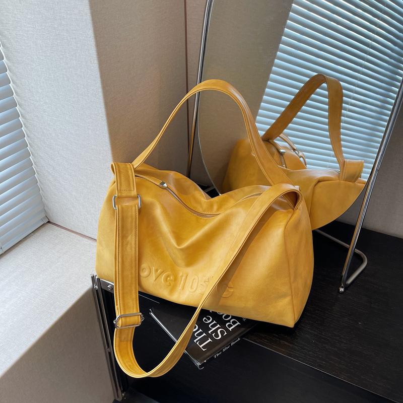 

Повседневная сумка большой вместимости для поездок на работу, женская новая дорожная сумка, модная наплечная сумка-мессенджер жёлтый