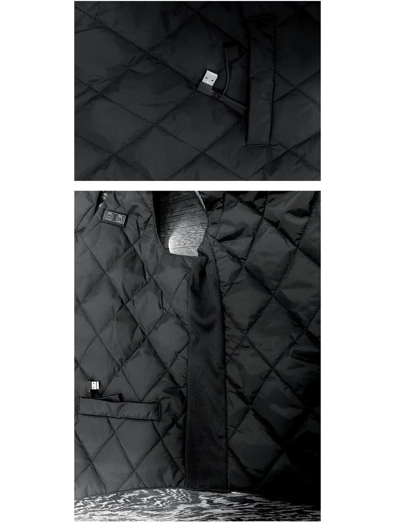 Inteligentna elektryczna kamizelka grzewcza USB z 16 strefami – bezrękawnik z dekoltem w serek dla stałego ciepła zimą