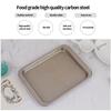 Rectangle Baking Pan Biscuit Oven Tray Coating Large Black/Gold Bakeware Deformation-resistant Plate Gold 33*23cm