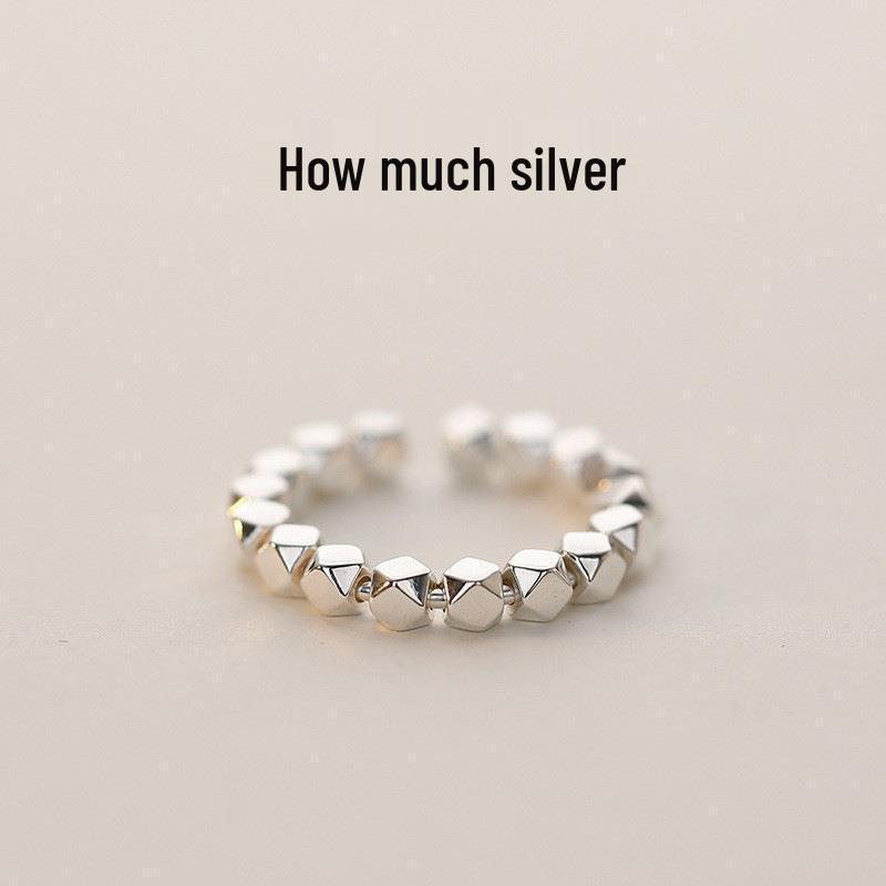 

Трендовое женское открытое кольцо из стерлингового серебра 2025 года, с нерегулярным дизайном - Универсальное, стильное и современное кольцо на указательный палец Adjustable