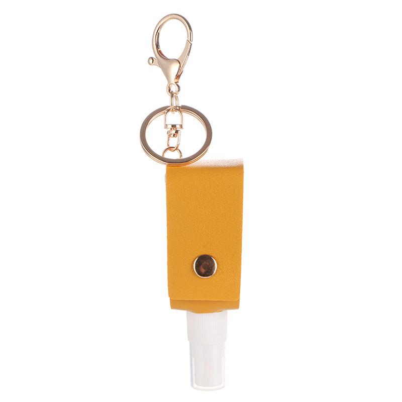 Sticluță 30 ml Gel dezinfectant pentru mâini Mini Sticluță cu gel hidroalcoolic pentru mâini Breloc din piele PU Mini dozator de săpun Sticluță de depozitare reutilizabilă
