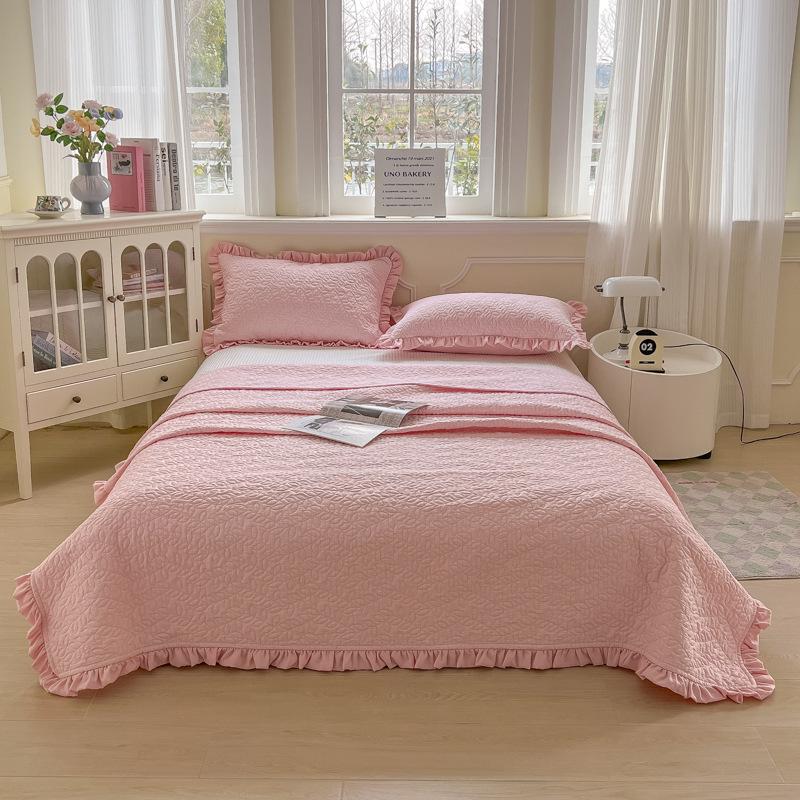 Ruffled Gauze Quilted Summer Cool Quilt Cover - Double Person Thin Air Conditioning Quilt