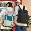Trendy and Cool Color Matching Neutral Crimping Lock Student Schoolbag Daily Travel Large-capacity Backpack