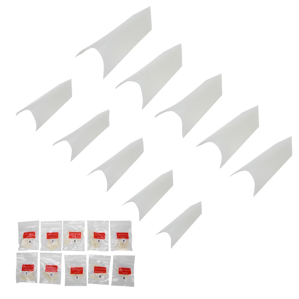500pcs Nail Tips Artificial Full Cover Manicure False Nail Tips Nail Art AccessoryNatural Color