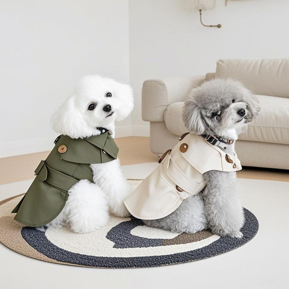 Pet Clothes Dog Clothes Autumn New Three-color Trench Coat Small Dog Pet Clothing Winter Clothes