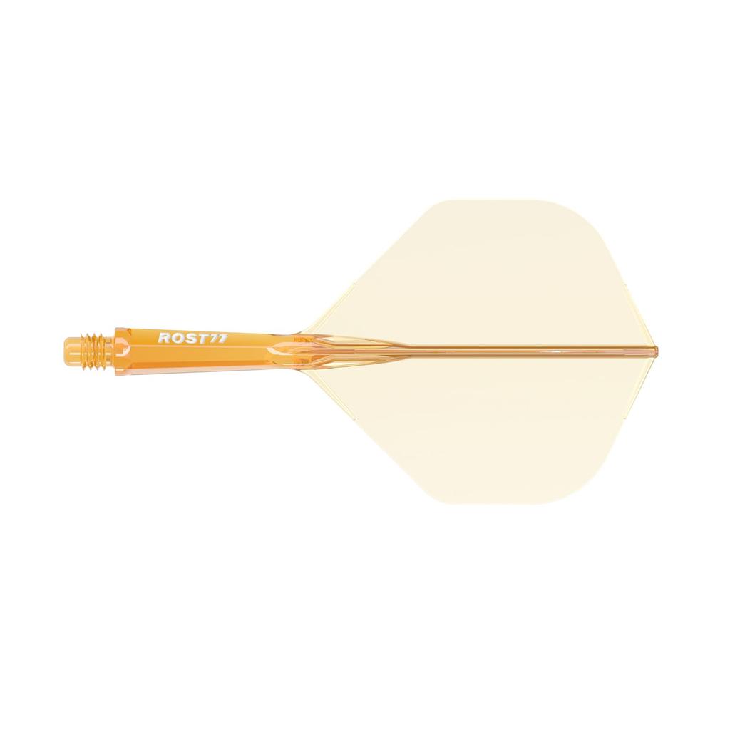 CUESOUL ROST 77 Transparent Integrated Big Set of Clear White Small Flights, Standard, 3, Orange, Logo, (CS-77-DB9T-S)