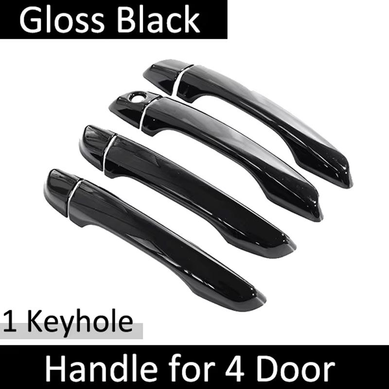 For Peugeot 208 MK2 P21 2020~2023 2021 2022 Gloss Black Car Door Handle Cover Protective Exterior Trim Stickers Auto Accessories