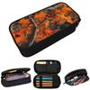 Orange Oak Leaves Autumn Camouflage Artwork Pencil Case Boy Girl School Pen Box Pencil Bag Stationery Supplies Pen Holder Bag