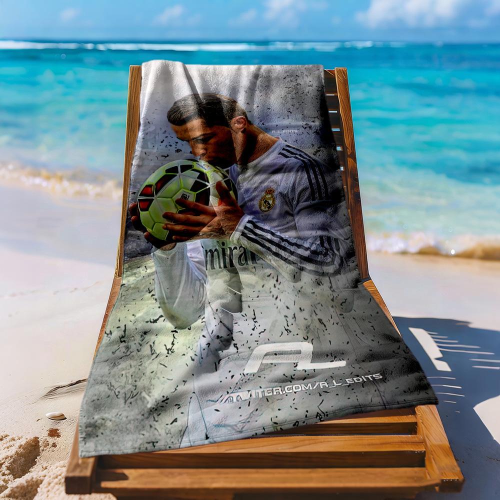 Cristiano Ronaldo Beach Towel Super Soft Microfiber Quickdry Fabric Comfortable Lightweight