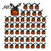 Halloween Souvenir Gift Packaging 48 Pcs Candy Bags, Kids Trick or Treat Goodie Cute Rabbit Transparent Cookie Bags with Drawstrings Ear Small Plastic