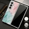 Geometric Marble Case For Samsung Z Fold 8 Ultra 7 6 5 Luxury Plating Leather Skin Hard Phone Cover For Galaxy Z Fold8 Fold7 Fold6