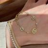 K Real Gold Electroplated Zircon Mango Bracelet French Retro Light Luxury High-end Bracelet Design Niche Jewelry