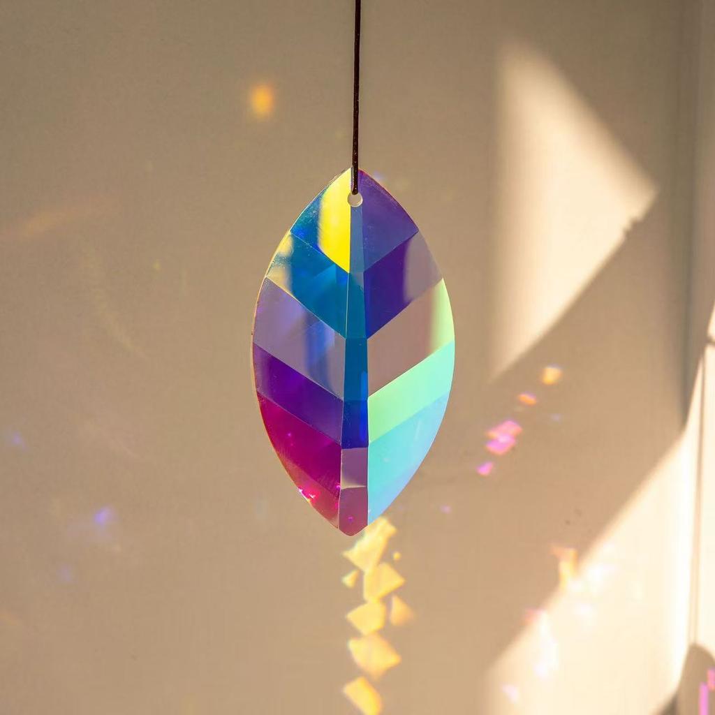 AB Shiny Colorful Crystal Multi-faceted Prism Pendant, Sun Catcher, Light Catcher, Rainbow-making Hanging Decoration
