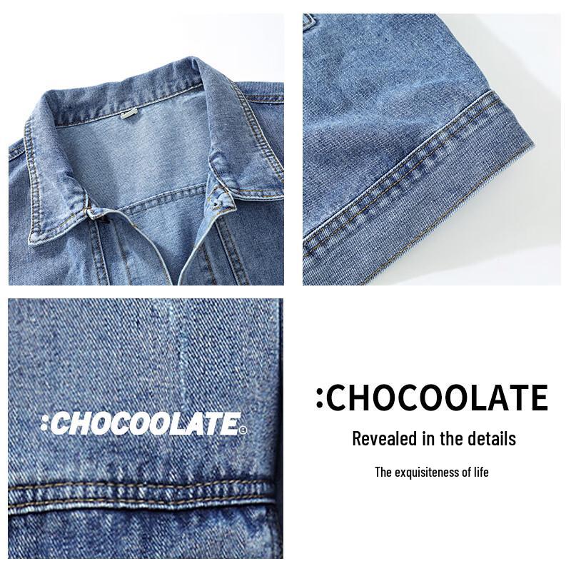 CHOCOOLATEit Men's Loose Fit Denim Workwear Jacket