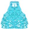 Kids Girls Shiny Sequins Tiered Sleeveless Tank Top Modern Dance Costumes Gymnastic Dancewear