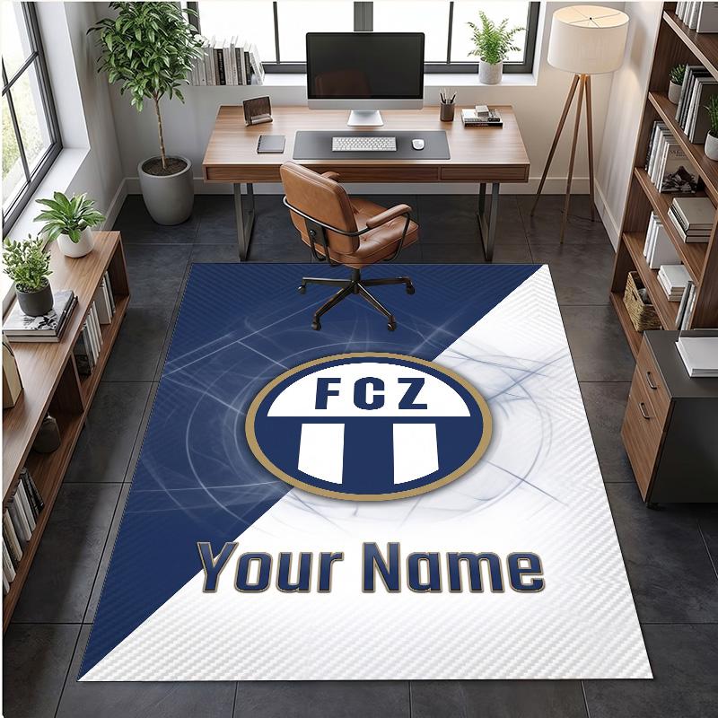 Crystal Velvet Rug FC Zürich Print Custom Name Text Floor Mat Home Decor