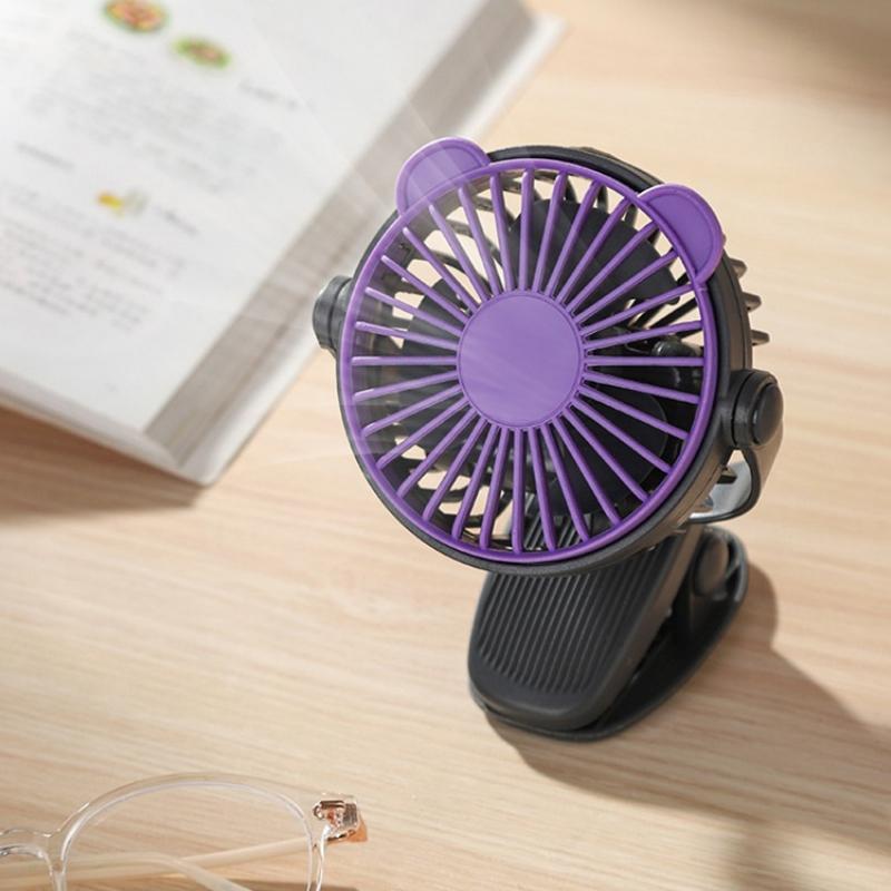 Clip Fan 3 Speed Portable USB Electric Quiet Mini Desk Fan for Home Kitchen Office Bookshelf A6