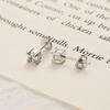 S925 Sterling Silver Four-Prong Solitaire Stud Earrings – Elegant Classic Design for Women