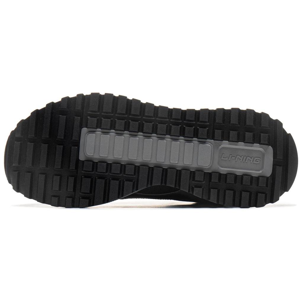 New LiNing Wind Rider 2.0 Cushioning Wear Resistant Low Top Casual Shoes Men's Black Gray AGCU373-5