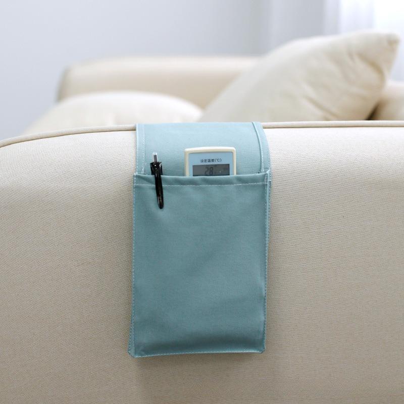 Multipurpose Cotton Linen Hanging Bedside Storage Bag Sofa TV Remote Control Desk Organizer Pockets Bed Holder Pockets