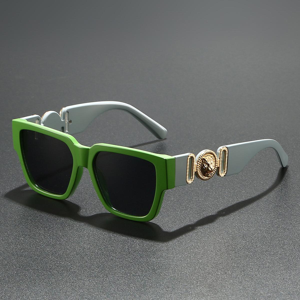 

2025 Luxury Sunglasses Women Square Shades Leopard Head Travel Casual Color Patchwork Sun Glasses Gafas De Sol Other