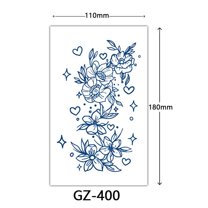 

Травяные тату-наклейки, Наклейки-тату с соком, Полуперманентные тату-наклейки с английскими буквами Тату 110*180mm