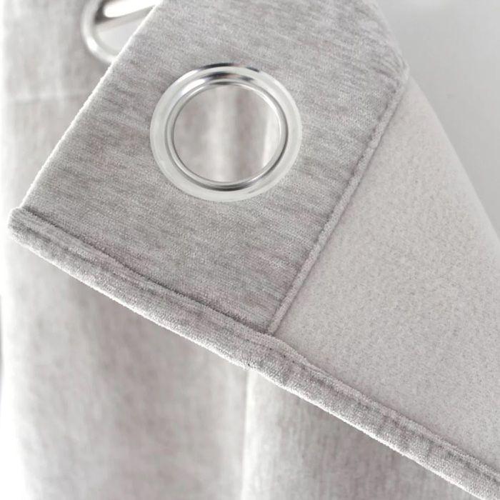 1 Rideau Thermique 140 x 260 cm Velvet Gris clair