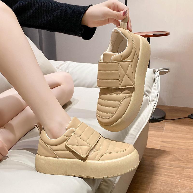 Maternity Cotton Shoes Winter Velvet Warm Outer Wear Feet Floating Loose Velcro Casual Sports Shoes