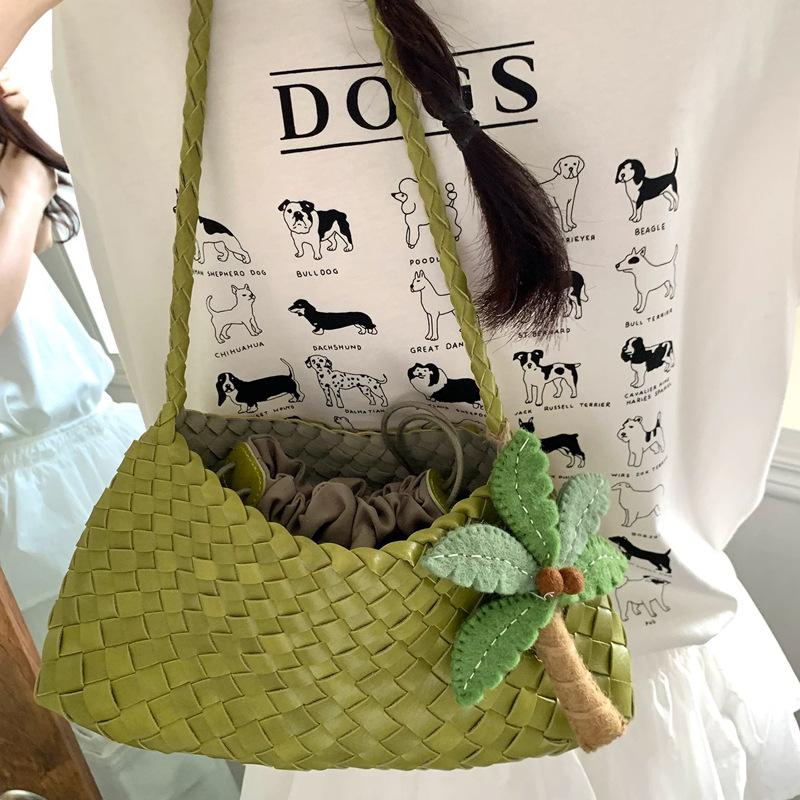 Summer New Niche Versatile Handwoven Bag French Holiday Style Shoulder Underarm Bag Handbag Women'S Bag