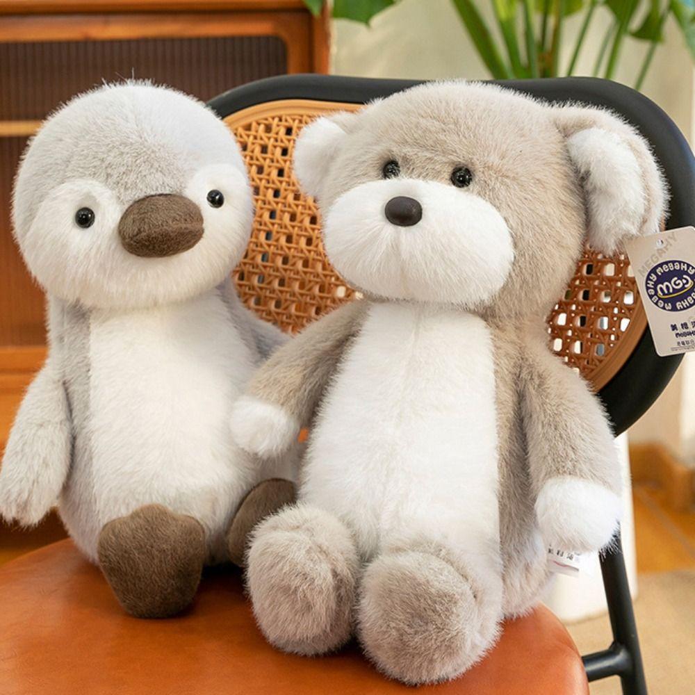 Interactive Dog Animals Plush Toys Fluffy Simulated Great White Goose Dolls  Home Decor