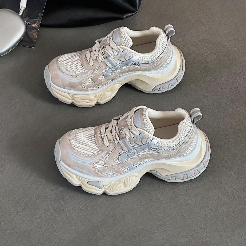Autumn new dad shoes women's platform heightening versatile casual shoes breathable shoes children's running sports shoes