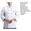 Top da chef Tasca tinta unita Manica lunga Bottoni da catering leggeri a doppio petto Taglie forti Camicia da cuoco unisex Abbigliamento da chef