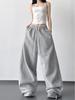 Women's Spring 2026 Loose Wide-Leg Drawstring Casual Pants - Slimming & Trendy Sportswear