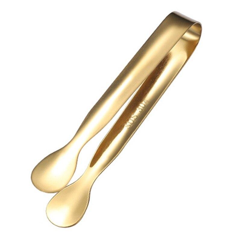 Stainless Steel Sugar Cube Clip Gold-plated Round Head Small Ice Clip Towel Sugar Clip Hotel Supplies 304 Ice Clip Purple
