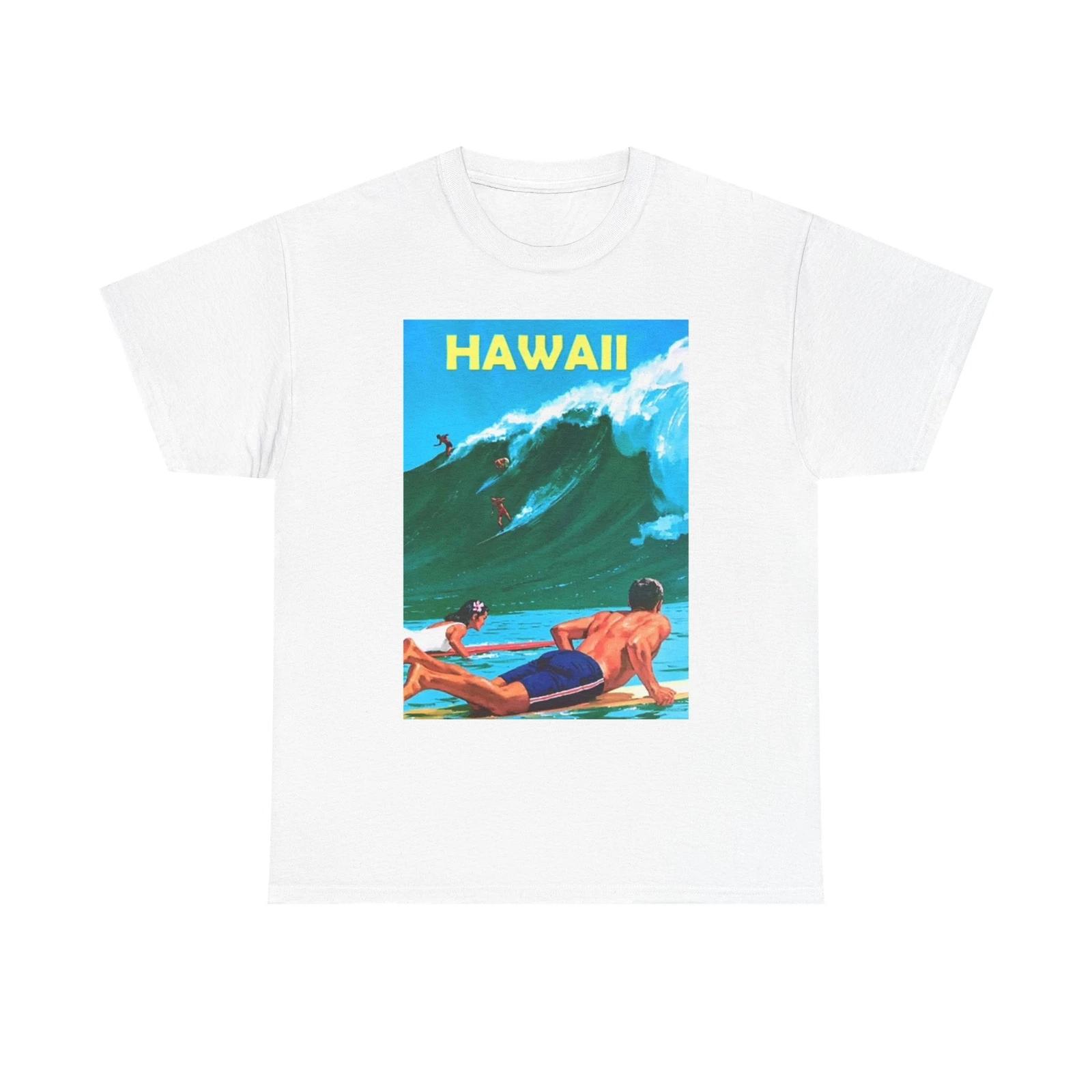 Men s and Women s T-shirts Hawaii Surfing Graphic XS