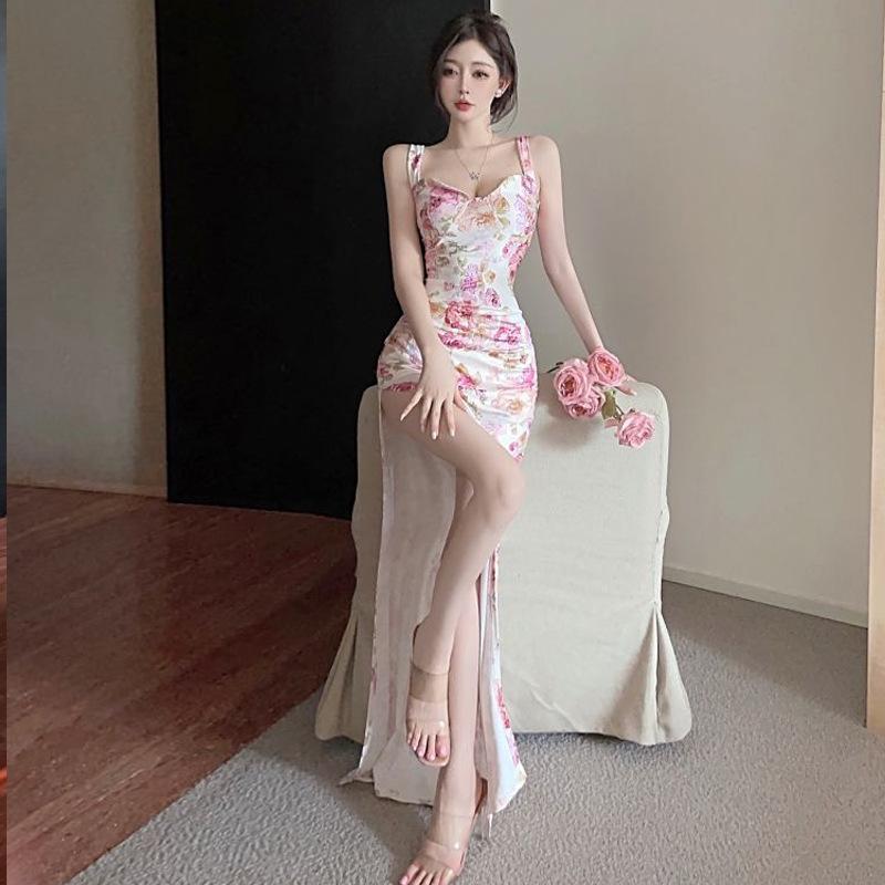 Women's Fashion Printed Spice Girls Slim Fit Sweet Dress Tide