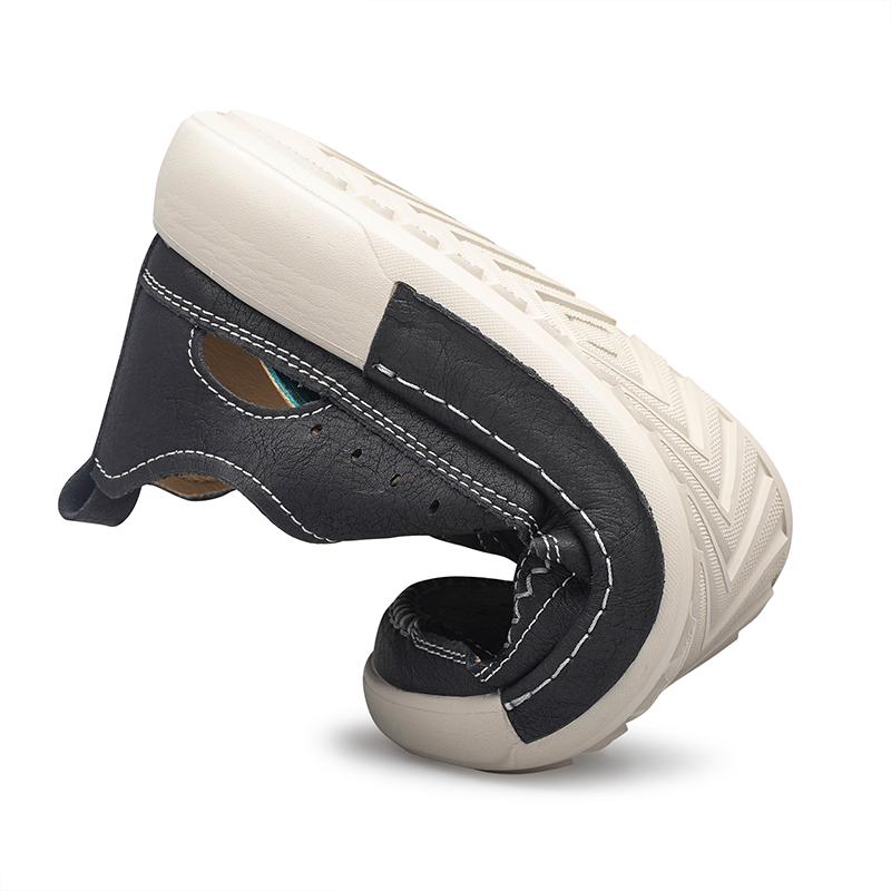 Sandale Casual din Piele pentru Bărbați, Durabile, Cusături Manuale, Pantofi cu Vârf Închis, Antiderapanți, Pentru Interior, Exterior, Plajă