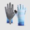 Summer Fishing Gloves Non-Slip Breathable Half Finger Ice Silk Gloves for Fishing Riding Unisex Wear-Resistant
