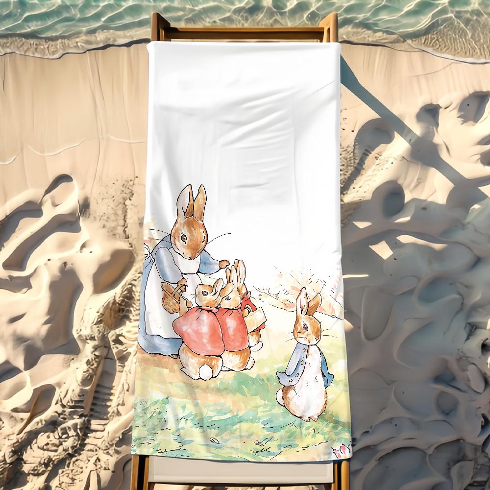 P-Peter Rabbit Towel Beach Towel Travel Lightweight Skin Friendly For Pool Beach Camping Cruise Summer