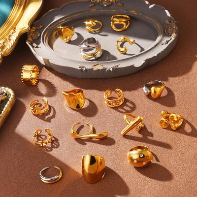 Cold Wind Fashion Stainless Steel European and American Ring Temperament Line High-end Sense Gold Hand Jewelry