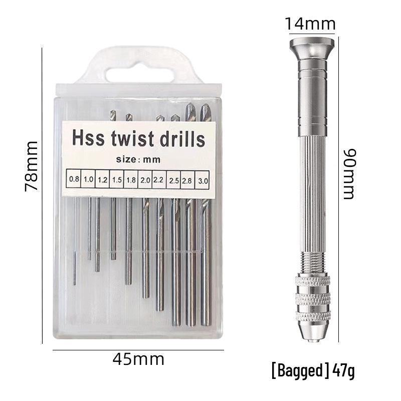 Wenge Wood Hand-Twisted Mini Drill for Precision Carving and Punching