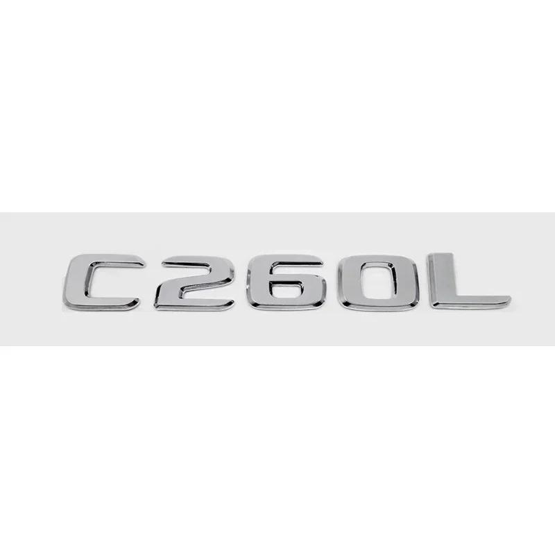 Car Sticker Modified Letter Number Trunk Emblem Badge Decal for Mercedes Benz C200L C220L C260L C300L C320L C Class Accessories