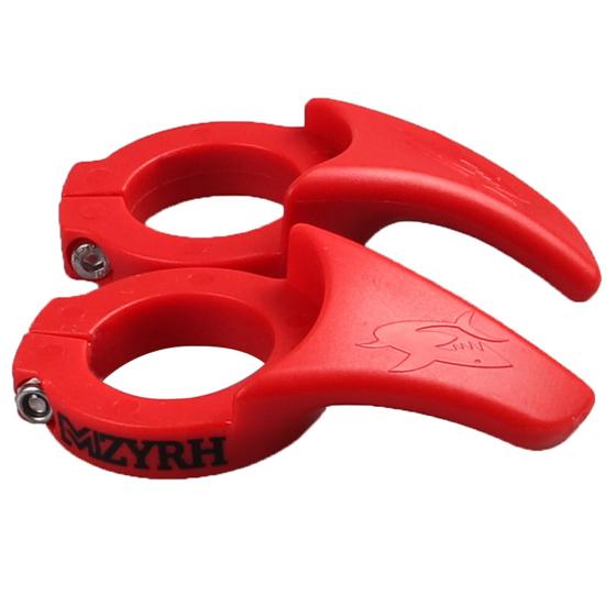 

1 пара велосипедных рулей противоскользящие, недеформируемые, высокопрочные, простая установка, прочные и долговечные, эргономичный дизайн с фиксирующим кольцом красный