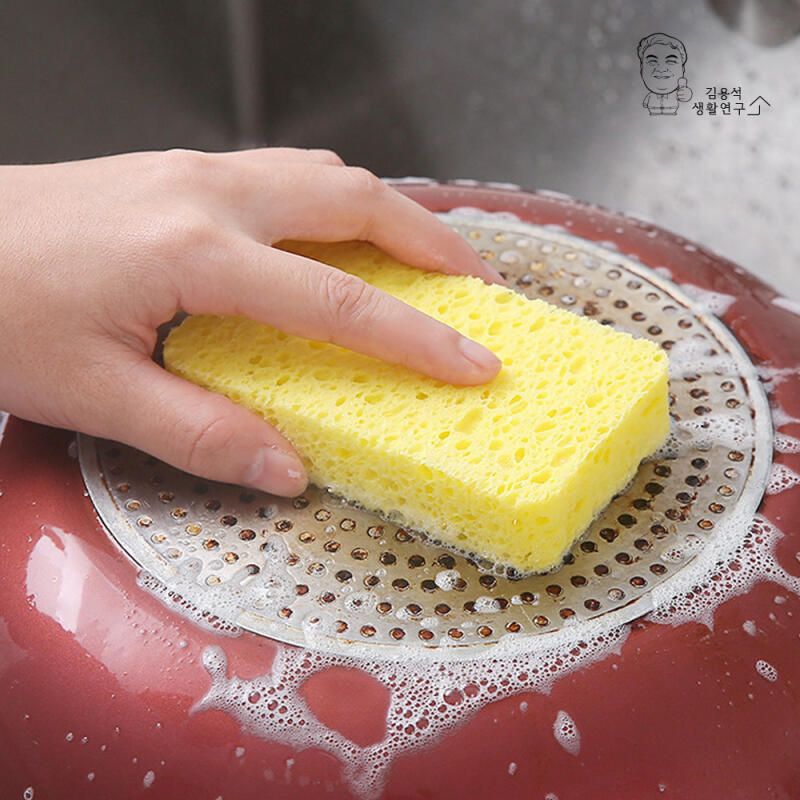 Cheese Sponge Double-Sided Dish Sponge 5-Pack Kitchen Dishwasher