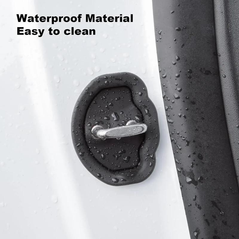 For Tesla Model Y Model 3 Car Door Shock Absorber Car Door Lock Protector Silicone Silent Car Door Lock Latches Cover Accessries