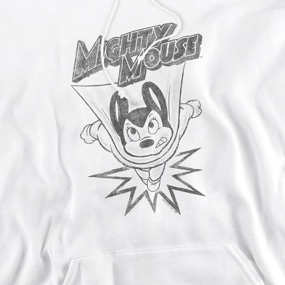 Mighty Mouse Mens Bursting Out Hoodie