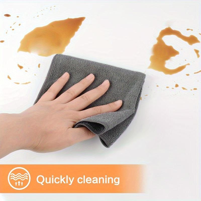 10pcs Microfiber Dish Cloths, Multi Purpose Dishwashing Towels For Tableware, Double Sided Cleaning Rags, Scouring Pads, Cleanin