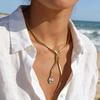 Women's Asymmetrical Snake-Shaped Stainless Steel Necklace, Light Luxury 18K Gold Plated, Fade-Resistant