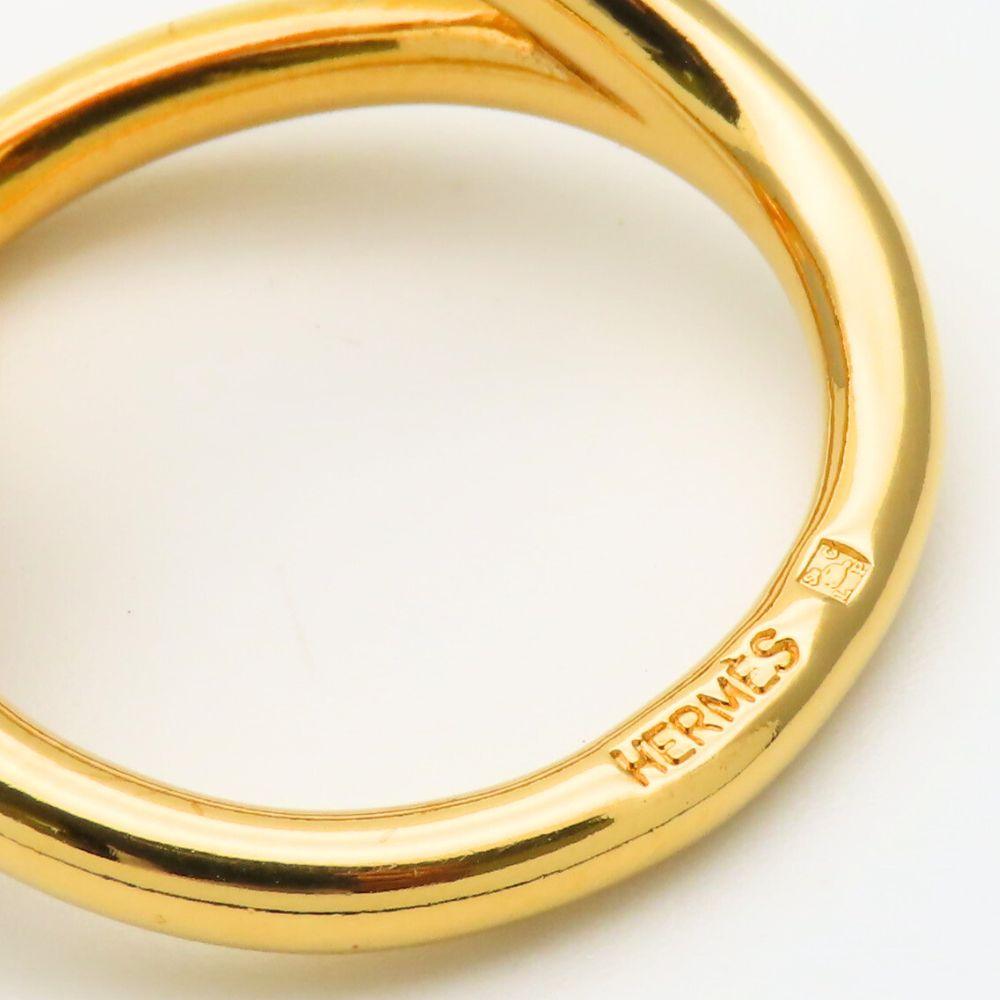 Used HERMES Scarf Ring Jumbo Metal 8.0g Gold Plating