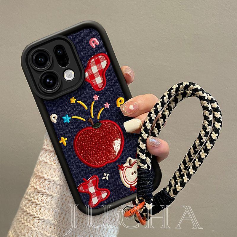 Applicable To Oppofindx9pro Mobile Phone Case Design Sense Niche OPPOfindx8 Non-collision Imitation Denim Apple